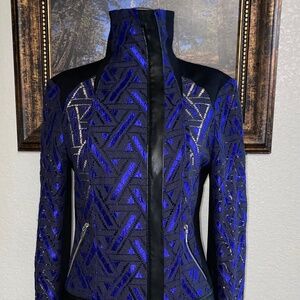 INC Moto lattice jacket